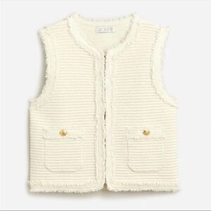 J. Crew Textured vest in fine bouclé sz small